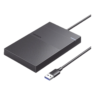 UGREEN - Carcasa de Disco Duro 2.5'' (Enclosure) | Adecuado para HDD y SSD de 2.5” | Chip Inteligente | UASP & TRIM | Led Indicador | ABS | Hibernación Automática | Compatible con SATA I II III, HDD, SSD de hasta 6TB.