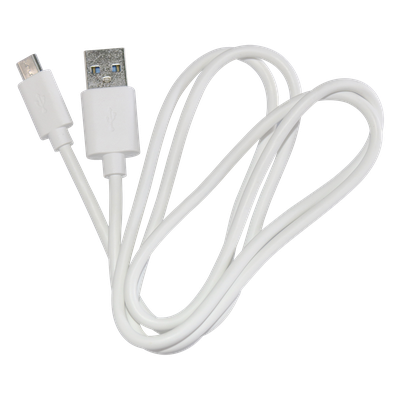 EPCOM POWERLINE - Cable programador y cargador USB a Micro USB color blanco