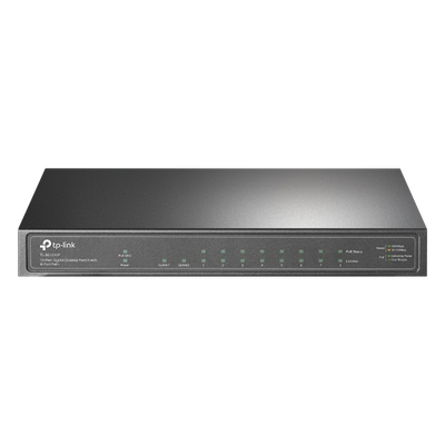 TP-LINK - Switch PoE+ / 8 Puertos Gigabit PoE+ / 1 Puerto Gigabit Uplink / 1 Puerto SFP / 63W PoE Total / 20 Gbps