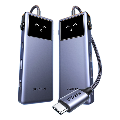 UGREEN - Hub USB-C 7 en 1 / HDMI 4K 60Hz / 2x USB-A 3.0 + USB-C 3.0 + USB-A 2.0 / Gigabit Ethernet / PD 100W / Cable 20 cm (0.66 ft)