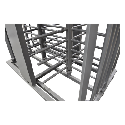 ACCESSPRO - Torniquete de Cuerpo Completo / 4 Ejes de Seguridad / Rotación 90° / 30 Personas por Minuto / Interior/Exterior / 110 VCA / Acero al Carbón con Pintura Gris