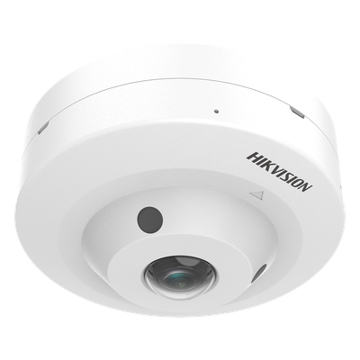 HIKVISION - Cámara Fisheye TurboHD / 3K 5 Megapixel / 180° FOV / Lente 1.8 mm / Dual Light 10 m (32.8 ft) / Audio Coaxitron / IP67 / IK08