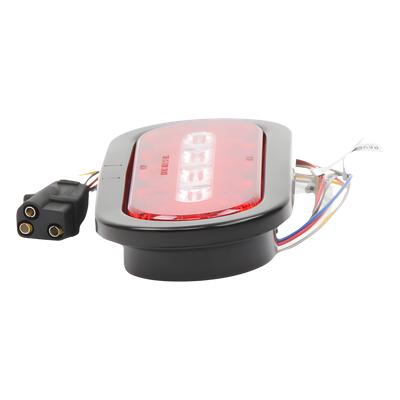 ECCO - Luz Multifuncional Trasera para Camiones / 69 Patrones de Destello / 12-24 V / IP67 / SAE Class I / 5.4" x 5.4"