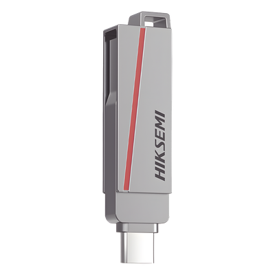 HIKSEMI BY HIKVISION - Memoria USB Dual / 256 GB / USB-C y USB-A / Lectura 150 MB/s / Escritura 45 MB/s / Aleación de Zinc Retráctil