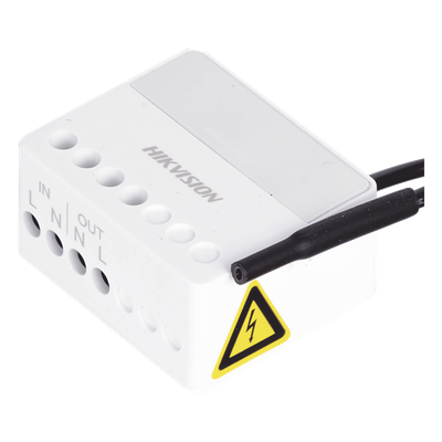 HIKVISION - Relevador Inalámbrico / Control Remoto 433 MHz / 100-240 VCA / 13 A Máx. / LED Estado