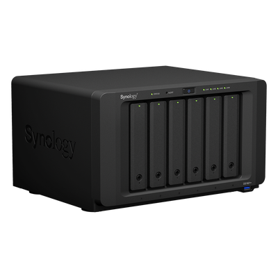 SYNOLOGY - NAS de 6 Bahías / Procesador AMD Ryzen V1500B 4 Núcleos 2.2 GHz / 4 GB DDR4 ECC Expandible a 32 GB / Puerto 10GbE RJ-45 / Expansión a 16 Bahías / 2 Ranuras M.2 NVMe / RAID Híbrido