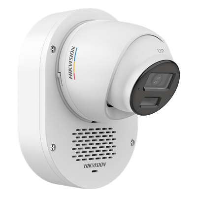 HIKVISION - Cámara Turret TURBOHD / 2 Megapixel 1080p / Color 24/7 con Apertura F1.0 / Audio Bidireccional / Luz Blanca e IR 40 m (131.2 ft) / IP67 / Smart-Hybrid Light / 3D DNR