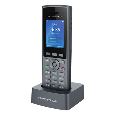 GRANDSTREAM - Teléfono IP Inalámbrico DECT / Alcance 400 m (1312.3 ft) Exteriores / IP67 / 20 Cuentas SIP / Pantalla TFT LCD 2.4 Pulgadas / Audio Full HD / Batería 2000 mAh