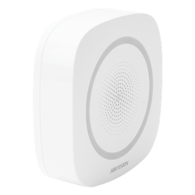 HIKVISION - Sirena Inalámbrica Interior / 110 dB / Bidireccional / IP54 / -10 a 60 °C / Alimentación Dual