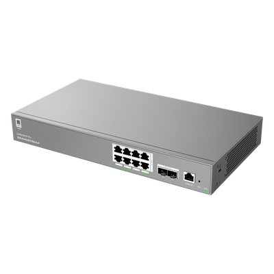 GRANDSTREAM - Switch Administrable L2++ / 8 Puertos Gigabit PoE 120W / 2 Puertos 2.5G SFP / 26 Gbps / Gestión Cloud / VLAN 4K