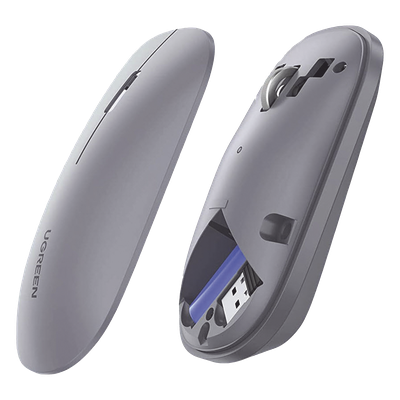 UGREEN - Mouse Inalámbrico / 2.4 GHz / Alcance 10 m (32.8 ft) / 4 Niveles DPI / Ultra Delgado 3 cm / Silencioso / Multiplataforma