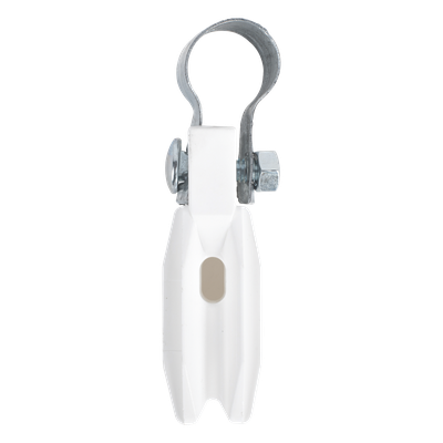 SFIRE - Aislador de Paso o Esquina / Abrazadera 1" (25 mm) / Resina Virgen 100% / Acero Galvanizado / Protección UV / Bolsa 100 Unidades
