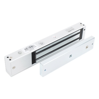 ACCESSPRO - Chapa Magnética Electromagnética / 280 kg (617.3 lbs) / LED Ultra-Brillante / Sensor de Estado / 12/24 VCC / Aluminio Anodizado