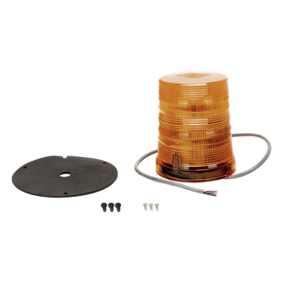FEDERAL SIGNAL - Estrobo LED / Ámbar / Montaje Permanente / 12-24 VCC / 360° Visibilidad / 16.8 x 14 cm / Doble Flasheo