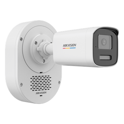 HIKVISION - Cámara Bala TURBOHD / 2 Megapixel 1080p / ColorVu 24/7 / Luz Dual 40 m (131.2 ft) / Audio Bidireccional / Disuasión Activa / IP67
