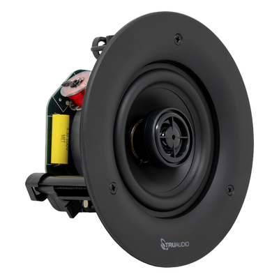 TRUAUDIO - Altavoz de techo de 2 vías / Woofer 4in / Tweeter 0.5in / 5-50W / 8 Ohms / Respuesta 85Hz-18kHz