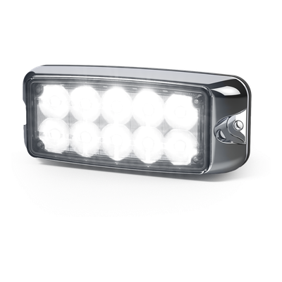 ECCO - Luz LED de Advertencia / 10 LED / Doble Color Rojo/Claro / 5 x 2 Pulgadas / Montaje Superficial / 12 a 24 VDC / IP Exteriores