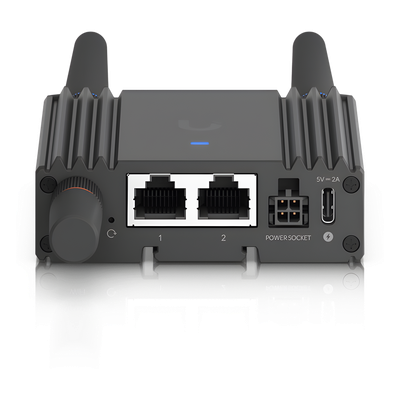 UBIQUITI - Router Celular LTE / Wi-Fi 4 / 2 Puertos FE / LTE Cat 4 150 Mbps / Dual Antena SMA / Alimentación USB-C o ATX DC