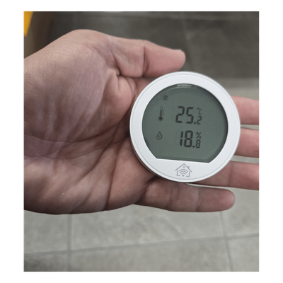 SMARTHOME BY EPCOM - Sensor de temperatura y humedad / Pantalla LCD / ZigBee 2.4 GHz / -20°C a 60°C / 0-100% HR / CR2430