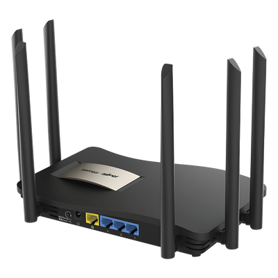 RUIJIE - Router Inalámbrico / Wi-Fi 5 / Dual Band 2.4 y 5 GHz / 4 Puertos Gigabit / 6 Antenas 6 dBi / 1,267 Mbps / 96 Usuarios Concurrentes
