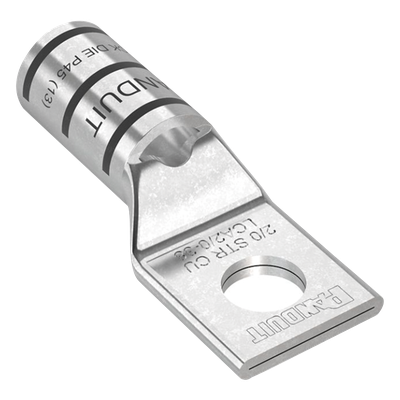PANDUIT - Terminal de Compresión / Cable 2/0 AWG / Orificio 3/8 in (9.5 mm) / Tambor Estándar con Mirilla / UL-CSA 35 kV 90°C