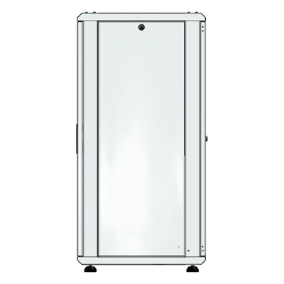 LINKEDPRO - Gabinete Rack de Piso / 24U / 19 Pulgadas / Vidrio con Cerradura / Carga 750 kg / 600x605x1190 mm (23.6x23.8x46.9 in) / Acero Calibres 16-18-20