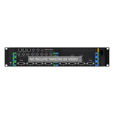 HIKVISION - Controlador de Video Wall / 6 Slots Hot-Swappable / 2U Rack / 16 Canales 4K UHD / Genlock Sync / 8 Videowalls / LCD Táctil 4.5"