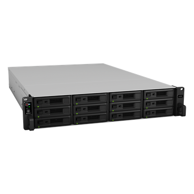 SYNOLOGY - Sistema de Almacenamiento NAS / Controlador Dual Activo-Pasivo / 12 Ranuras SAS / Capacidad Bruta 576 TB / Procesador Intel Xeon D-1521 / Redundancia Hardware