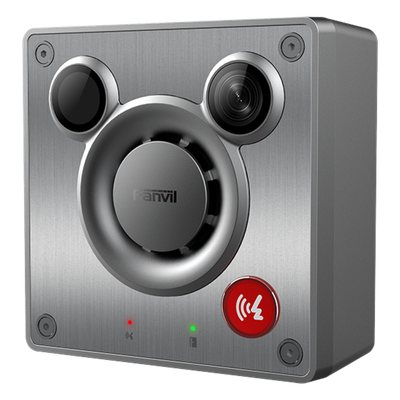FANVIL - Videoportero IP para Exterior / Cámara 4 Megapixel (1080p) / HDR e Iluminación IR / Altavoz 5W y Doble Micrófono / Panel Acero Inoxidable y Cuerpo Aluminio / IP66 e IK10 / PoE+ / 2 Líneas SIP