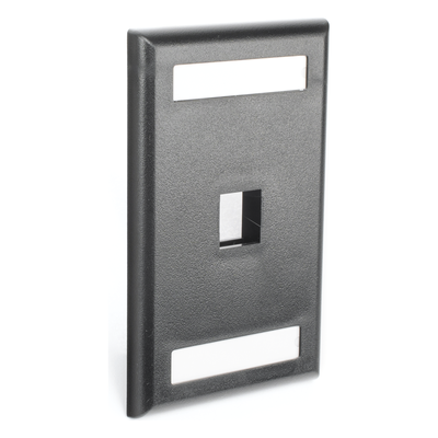 PANDUIT - Placa de Pared Vertical / 1 Puerto Keystone / 69.8 x 114.3 mm / 2.75 x 4.5 pulg. / Con Espacios para Etiquetas / Color Negro