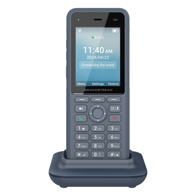 GRANDSTREAM - Teléfono IP Wi-Fi Inalámbrico / Wi-Fi 6 Doble Banda / IP69K / Batería 3000 mAh / 4 Vías Conferencia / Bluetooth / USB-C