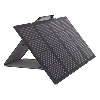 ECOFLOW - Módulo Solar Portátil y Flexible de 220W Recomendado para Estaciones Portátiles EFD330, EFD350 ó EFD500 / Ajuste de Ángulo / Carga Eficiente / Incluye Cable XT60 a MC4