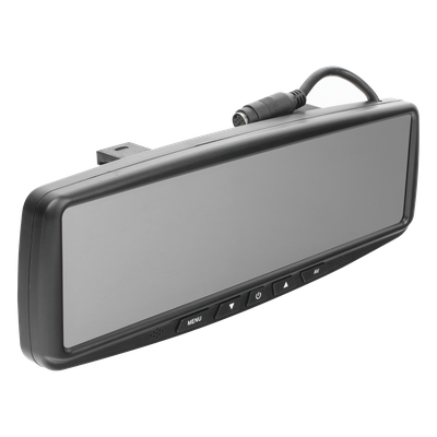 ECCO - Monitor Retrovisor con Cámara de Reversa / Pantalla LCD 4.3'' / Ángulo 170° / IP69K / Sistema 2 Cámaras