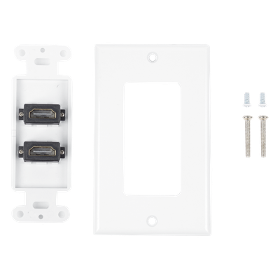 LINKEDPRO BY EPCOM - Placa de Pared / 2 Puertos HDMI Hembra a Hembra / 4K UHD / UL 94V-0 / 70 x 115mm / 2.75' x 4.52'