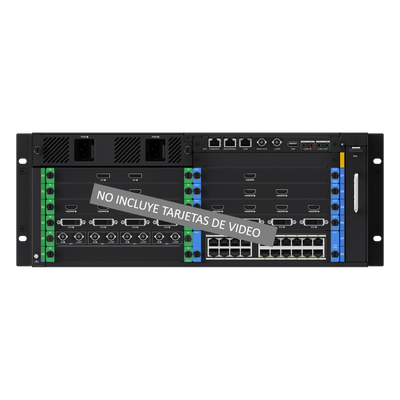HIKVISION - Chassis Controlador de Video Wall / 12 Slots / 4U Rack / 4K Ultra HD / Hot-Swappable / Touch LCD 7" / Genlock Sync / 8 Videowalls / 128 Escenas
