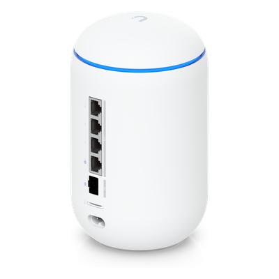 UBIQUITI - Cloud Gateway de Escritorio / Wi-Fi 7 6 Flujos / Banda 6 GHz / Switch 4 Puertos 2.5GbE / PoE / 10G SFP+ / 64 GB microSD / 300 Clientes