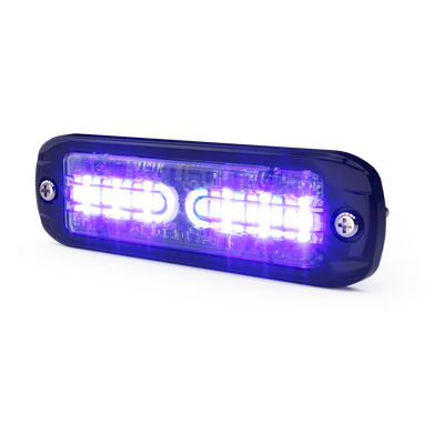 ECCO - Luz LED Direccional de Advertencia / 12 LED / Ámbar/Violeta / 12-24 VDC / Perfil Ultrabajo / -40°C a +65°C (-40°F a +149°F)