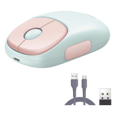 UGREEN - Mouse Inalámbrico / Dual Bluetooth 5.0 y 2.4 GHz / 4 Niveles DPI hasta 4000 / 5 Botones Programables / Alcance 10 m (32.8 ft) / USB-C Recargable