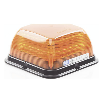ECCO - Baliza LED Cuadrada / SAE Clase I / 24 Patrones de Destello / 12-24 VCC / Perfil Medio / IP55
