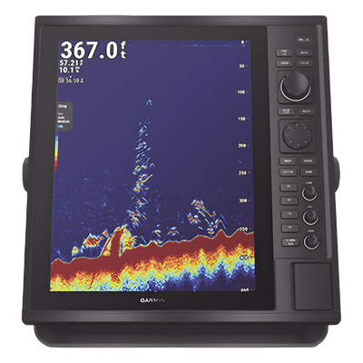 GARMIN - Pantalla Náutica GPS / 15 Pulgadas / Resolución XGA 1024x768 / Sonar CHIRP Dual-Frecuencia 50/200 kHz / ClearVü y SideVü / NMEA 2000 y 0183 / IP26/IP27