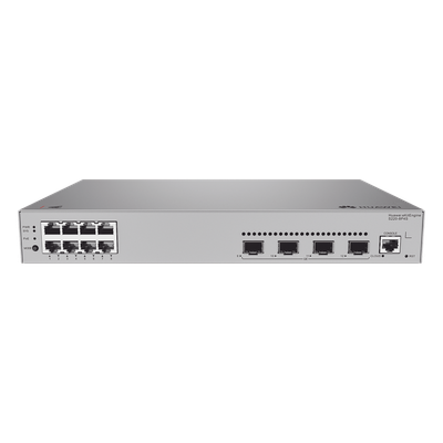 HUAWEI - Switch Administrable Capa 2 / 8 Puertos PoE+ Gigabit / 4 SFP Uplink / PoE Perpetuo / 125 W / 18 Mpps / 24 Gbps / 1.52 ft x 1.03 ft x 0.69 ft