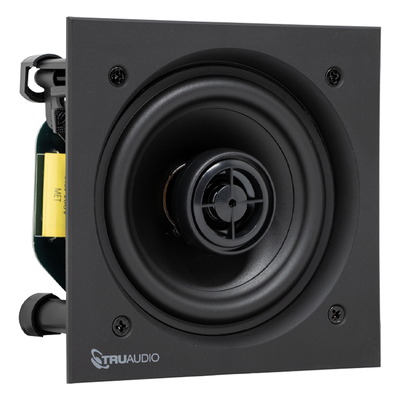 TRUAUDIO - Altavoz de techo de 2 vías / Woofer 4in (10.16cm) / Tweeter 0.5in (1.27cm) / 5-50W / 8Ω
