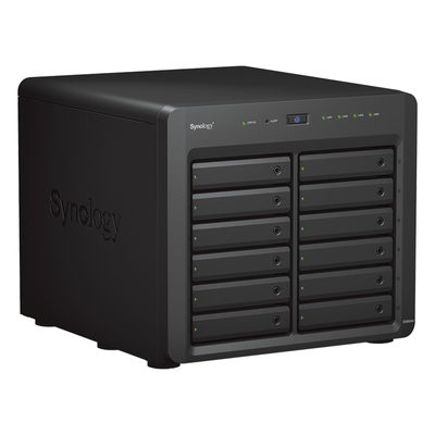SYNOLOGY - Servidor NAS / 12 Bahías / Expansión a 36 Bahías / Intel Xeon 6 Núcleos / 16 GB DDR4 ECC / 10GbE RJ-45 / Caché NVMe SSD / RAID F1, 0, 1, 5, 6, 10