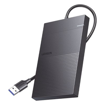 UGREEN - Carcasa de Disco Duro 2.5'' (Enclosure) | Adecuado para HDD y SSD de 2.5” | Chip Inteligente | UASP & TRIM | Led Indicador | ABS | Hibernación Automática | Compatible con SATA I II III, HDD, SSD de hasta 6TB.