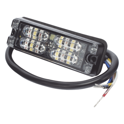 ECCO - Luz de Advertencia LED de Montaje en Superficie / 12 LEDs de 1 W / 36 Patrones de Destello / IP67 / SAE Clase I / 0.5 Pulgadas de Profundidad