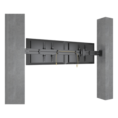 EPCOM INDUSTRIAL - Sistema de Montaje en Pared / Rieles 2000 mm (78.7 ft) / Estructura Modular / Soporte Ajustable / Incluye Herramientas y Tornillería Completa