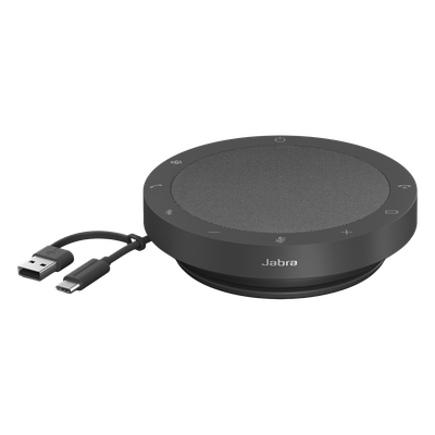 JABRA - Altavoz de Conferencia / 4 Micrófonos MEMS Beamforming / Alcance 2.3 m (7.5 ft) / Bluetooth 4.2 / USB-C y USB-A / Batería 12 h