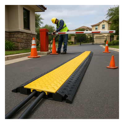 ACCESSPRO - Protector de Cable / 5 Canales / Capacidad 4.6 Toneladas / Canal 38x35 mm / Longitud 90 cm / Rango -45℃ a 60℃