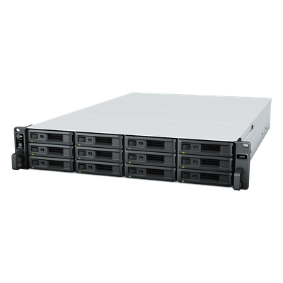 SYNOLOGY - Servidor NAS / 12 Bahías / Escalable a 108 Bahías / AMD EPYC 12 Núcleos / 32 GB DDR4 ECC / 10GbE RJ-45 / 6.4 GB/s Lectura