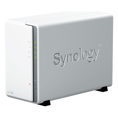 SYNOLOGY - NAS de 2 Bahías / CPU 4 Núcleos 1.7 GHz / 1 GB DDR4 / LAN 1GbE / USB 3.2 Gen 1 / RAID 0, 1, JBOD, SHR